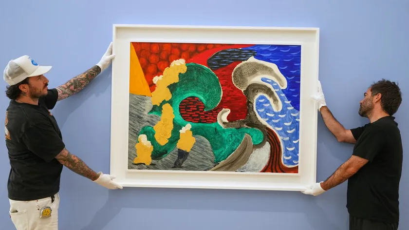 Londra'daki müzayedede David Hockney'nin eseri 'The Only One with Waves' öne çıkacak