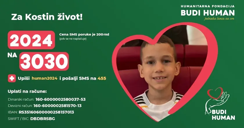 Sırbistan'da 8 yaşındaki Kosta Marković için yardım toplanıyor.