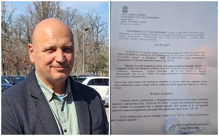 Sırbistan'da öğrenci Luka Pešić aktivizm gerekçesiyle evinden alınarak götürüldü