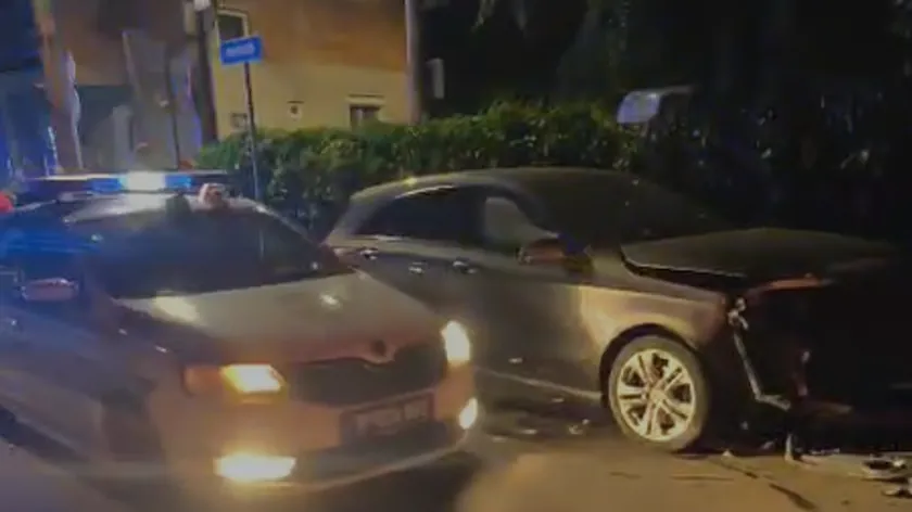Kaluđerici'de Şiddetli Bir Trafik Kazası Polis Yerinde