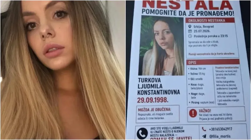 Rusya vatandaşı Beograd'da kaybolan Ljudmila Turkova Konstantinovna hakkında yeni gelişmeler