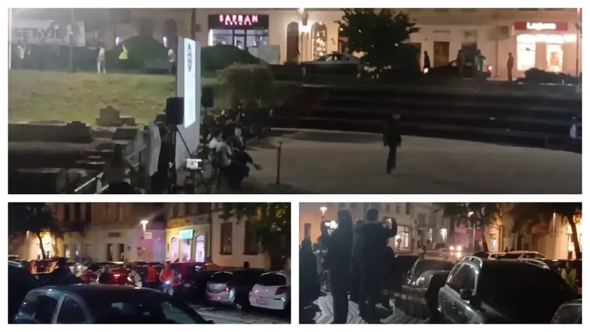 Sırbistan Sremska Mitrovica'da öğrenci filmi gösterimi sırasında arbede yaşandı