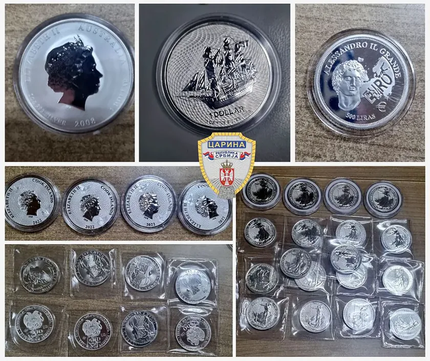 Preşevo Sınır Kapısı'nda gümrük ekipleri değerli takı, madeni para ve uyuşturucu ele geçirdi