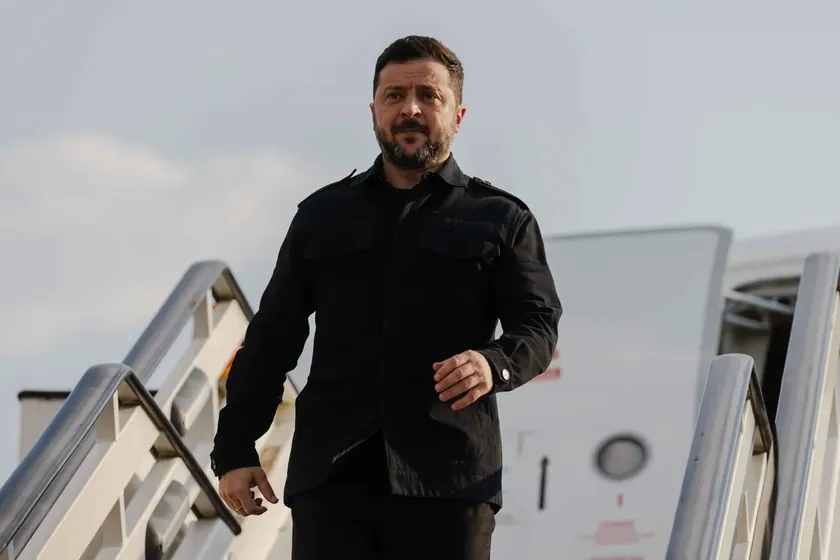 Volodimir Zelenski Sırbistan'a geldi.