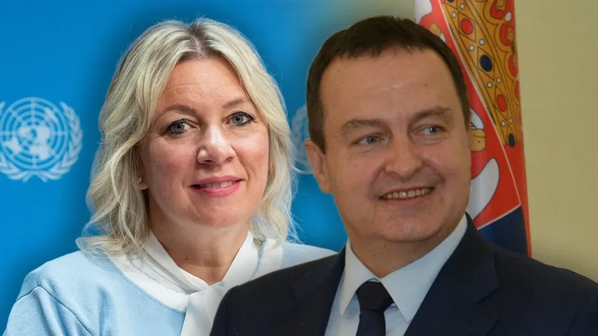 Dačić'ten Zaharova'nın Sırp yeleği giydiği fotoğrafı paylaşması