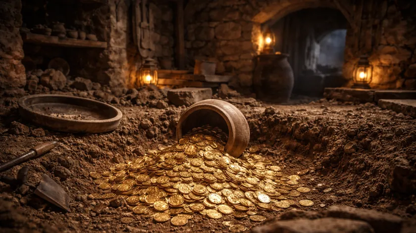 Rusya'da Arkeologlar Eski Bir Evin Temellerinde Büyük Hazine Buldu