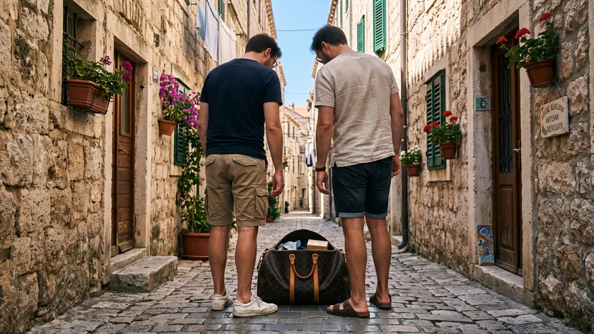 İki turist Hırvatistan'da para dolu bir çanta buldular ve aynı gün hapse girdiler.