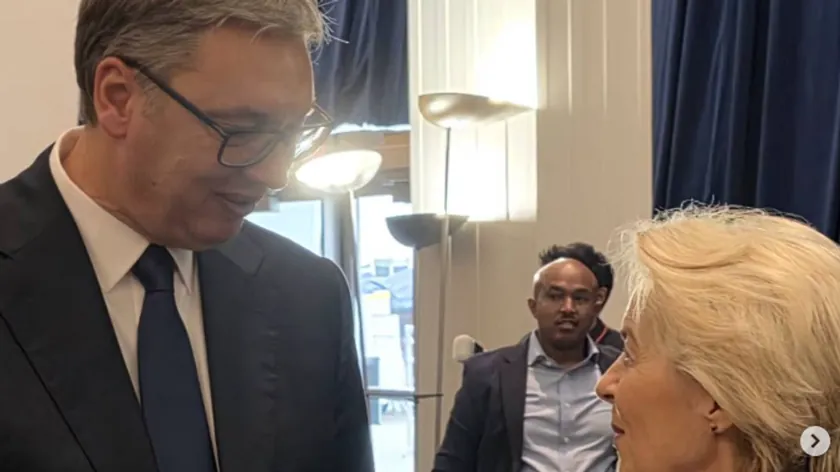 Sırpistan Cumhurbaşkanı Aleksandar Vučić, Birleşmiş Milletler Genel Sekreteri Antonio Guteres'in düzenlediği bir alanda Avrupa Komisyonu Başkanı Ursula von der Leyen ile görüştü.