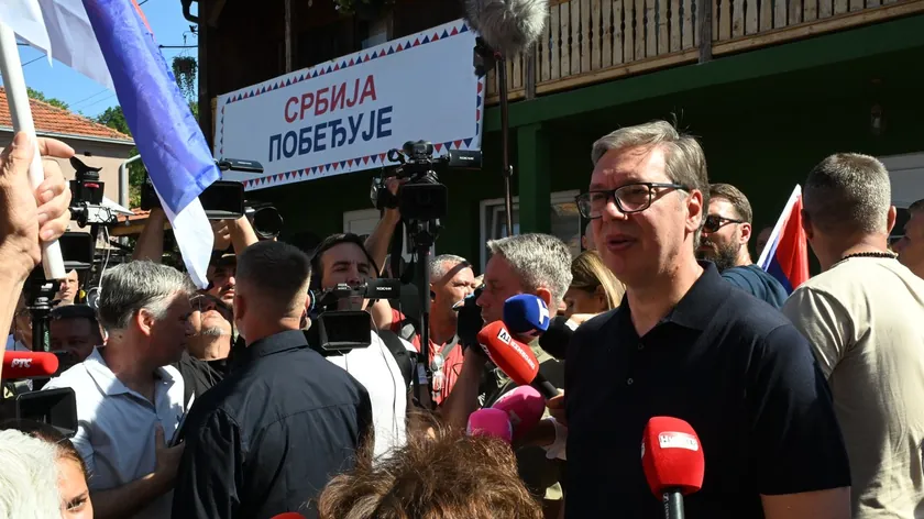 Sırbistan Cumhurbaşkanı Aleksandar Vučić Temska ve Gorçinske köylerini ziyaret etti.