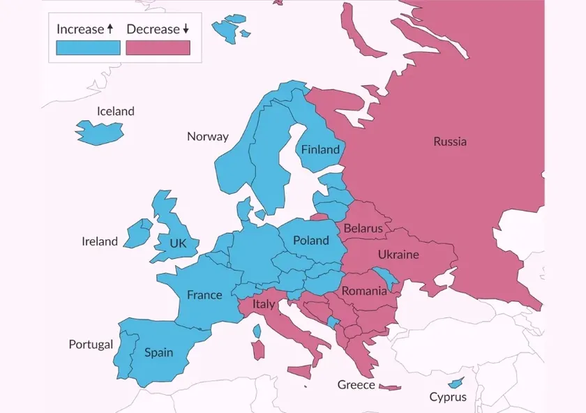 Sırbistan'da nüfus düşüşü haritada ortaya kondu: Göçler ana etken olarak belirlendi.