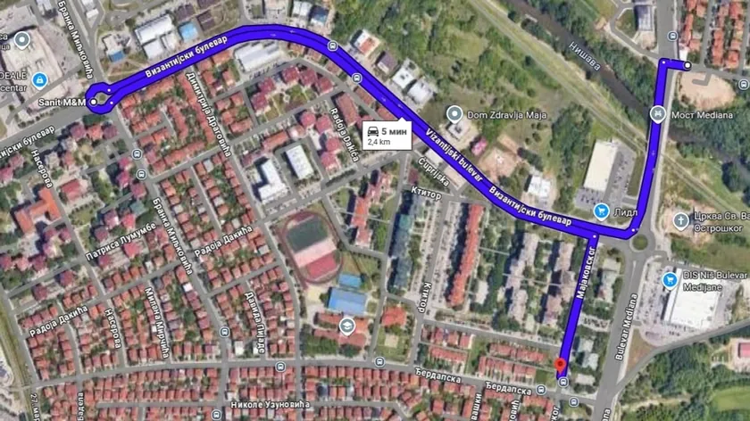 Sırbistan Niş'te Medijana Bulvarı Kapanıyor, Otobüs Hattı Güzergahı Değişecek