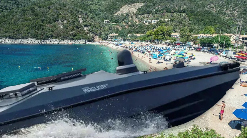 Yunanistan'ın Lefkada Adası'nda Ukrayna Deniz Dronu Bulundu