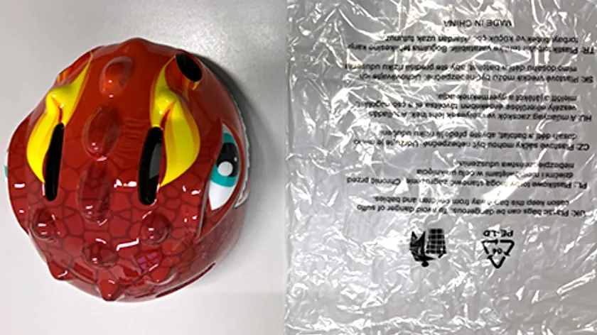 Çocuk bisiklet kaskı EU'da hızla geri çağırıldı, yaralanma riski var.