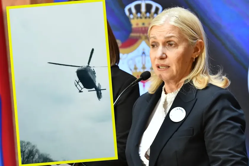 Sırbistan'da Helikopterin Otoyol Üzerinde Alçak Uçuşu Vatandaşları Şaşırttı ve Merak Uyandırdı