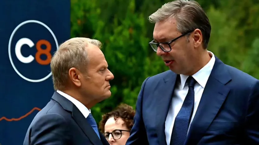 Sırbistan Cumhurbaşkanı Aleksandar Vučić, Ukrayna'da Volodimir Zelenski ile Huta'da Buluştu