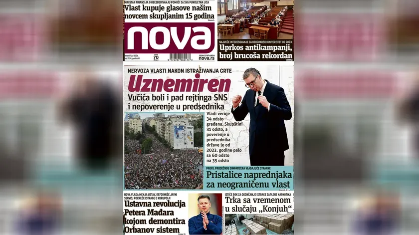 Sırbistan hükümeti ve başkan Vučić'in popülaritesi düşüyor.