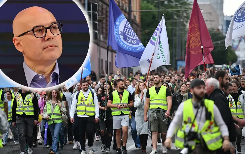 Sırbistan'daki öğrenciler Vučević'in partisini suçlamalarla Zabela listesine benzetti