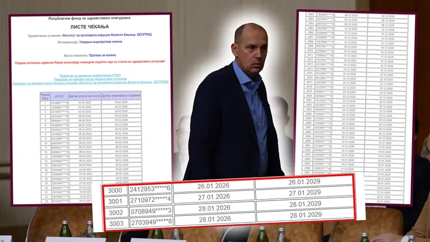 Sırbistan'da ortopedi ameliyatı bekleme listelerinden binlerce hastanın kaybolması şaşkınlık yarattı.