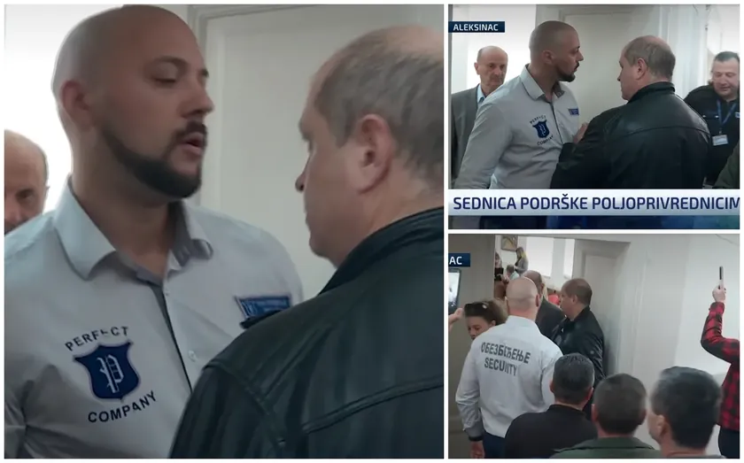 Sırbistan'ın Aleksinac kentindeki belediye meclisi oturumuna çiftçilerin girişi engellendi