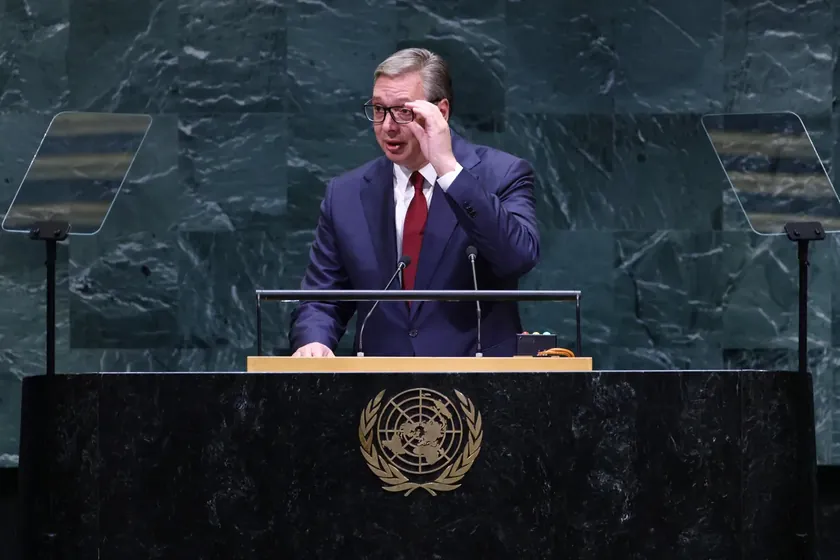 Sırbistan Cumhurbaşkanı Aleksandar Vučić, Birleşmiş Milletler Genel Kurulu'nda konuştu.