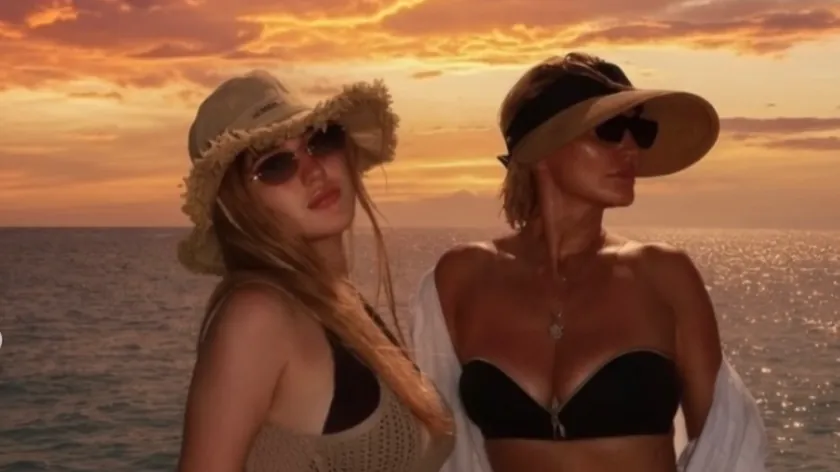 Lena (19) ve Goca Tržan (52) egzotik bir destinasyonda güneşleniyor ve fotoğraflar paylaştı