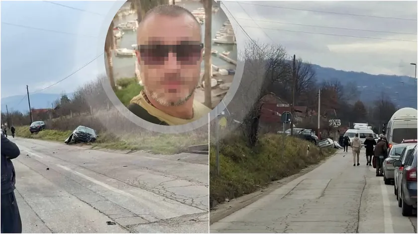 Sırbistan'ın Surdulica yakınlarında aşırı hız yapan Mercedes kazasında bir kişi hayatını kaybetti