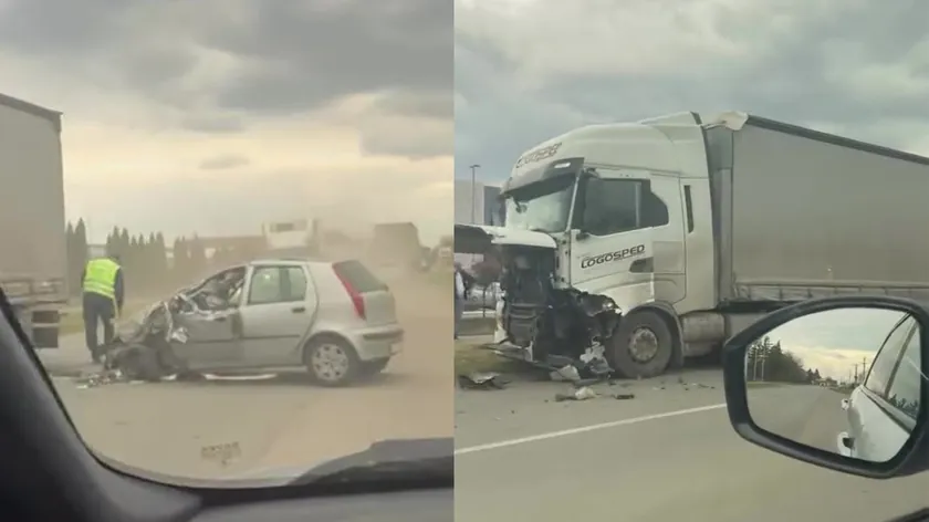 Sırbistan'ın Dobanovci Kasabasında Meydana Gelen Kazada Ağır Yaralı Sürücü Kurtarıldı