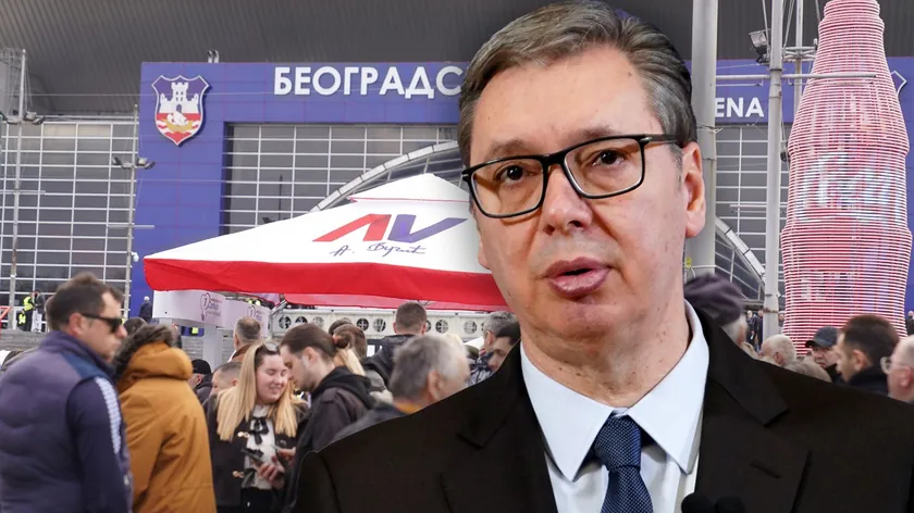 Sırbistan'da SNS "Sırbistan Bizim Ailemiz" mitinginde programını tanıttı, Vuciç konuştu