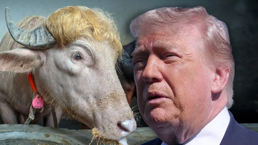 Bangladeş'te Donald Trump'a Benzeyen Manda Kurban Edilecek, Büyük İlgi Görüyor