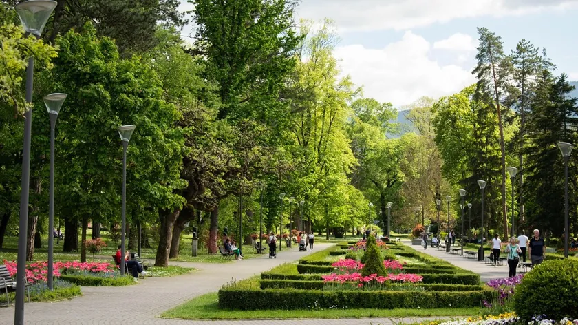 Sırbistan'ın Vrnjačka Banja'sı baharda Hollanda bahçeleri gibi çiçekleniyor ziyaretçileri büyülüyor