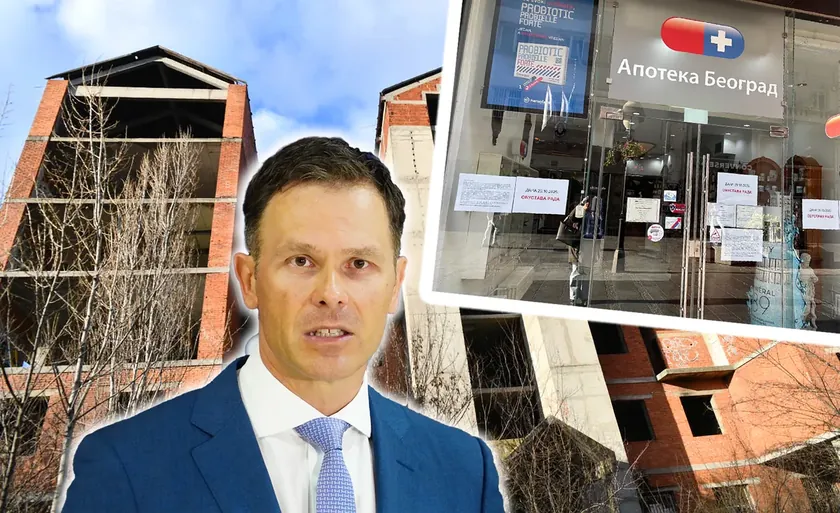 Belgrad'daki Apoteka Beograd çalışanları, belediyenin kendi ödedikleri mülklerine el koyduğunu bildirdi.