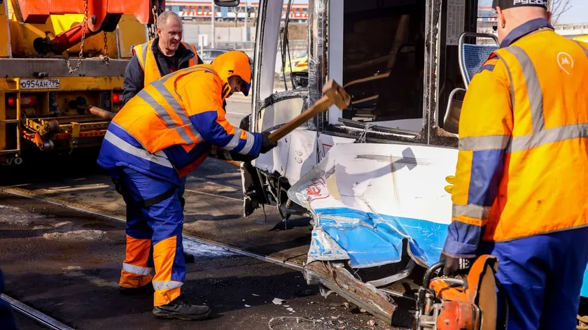 Moskova'da iki tramvay çarpışması 22 kişinin yaralanmasına yol açtı