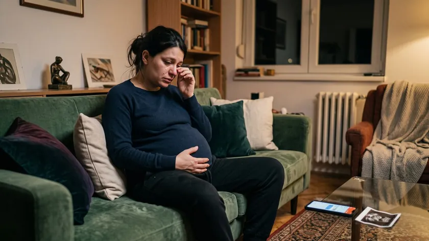 Sırp bir kadının 7. ayında hamileyken boşanma isteğiyle karşılaşması