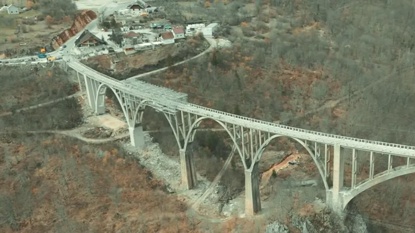 Crna Gora'da Đurđevića Tara Köprüsü Yenileme Çalışmaları En Kritik Aşamasında İlerliyor