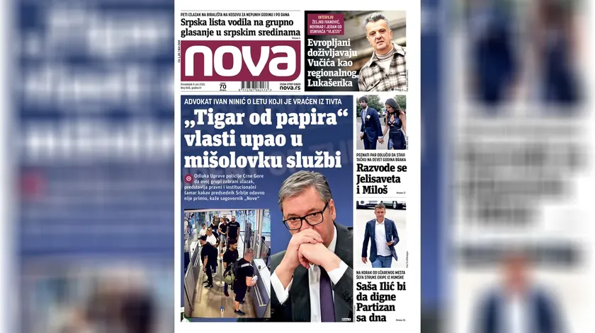 Nova gazetesi Sırbistan'da Vučić'in 'kağıt kaplanı'nın tuzağa düştüğünü bildirdi