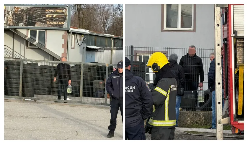 Sırbistan'ın Belgrad kentindeki Sremičica'da oto servis sahibi kendini yakmakla tehdit etti