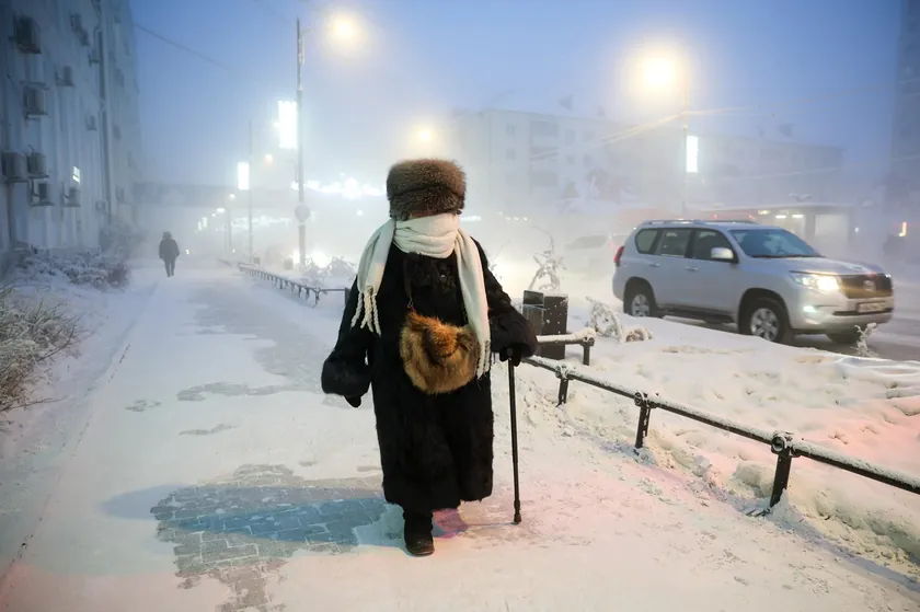 Jakutsk'ta soğuk hava koşullarında yaşam tarzı