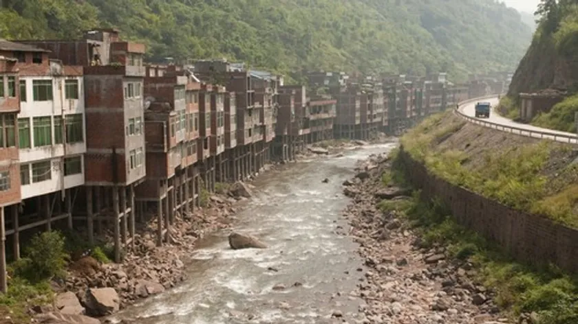 Çin'in Yunnan Eyaletindeki Yanjin Şehri Dar Vadideki Yapısıyla Şaşırtıyor