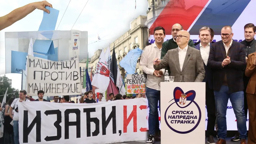 Sırbistan'da iktidar yerel seçimlere birlikte, öğrenci ve muhalefet bölünmüş katılıyor