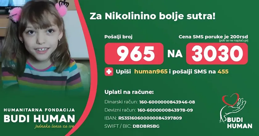 Sırbistan'da 940 gram doğan serebral palsili Nikolina tedavi için yardım bekliyor
