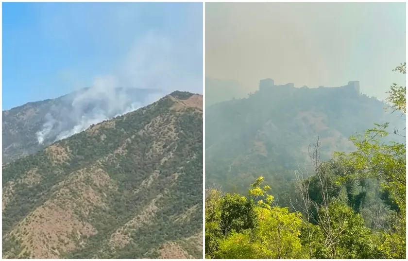 Sırbistan'da Kraljevo yakınlarındaki yangın ortaçağ kalıntıları olan MagliÄ'e yaklaşmaktadır.