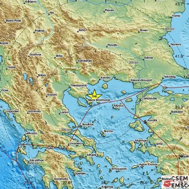 Halkidiki Bölgesinde Deprem Oldu