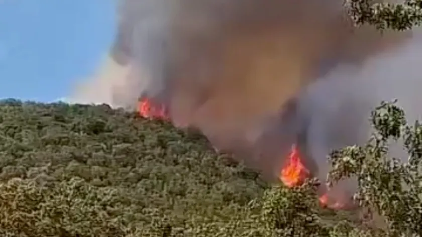 Herceg Novi yakınlarında yangın çıktı Su kaynağına yakın bir alanda ateş hâlâ devam ediyor.