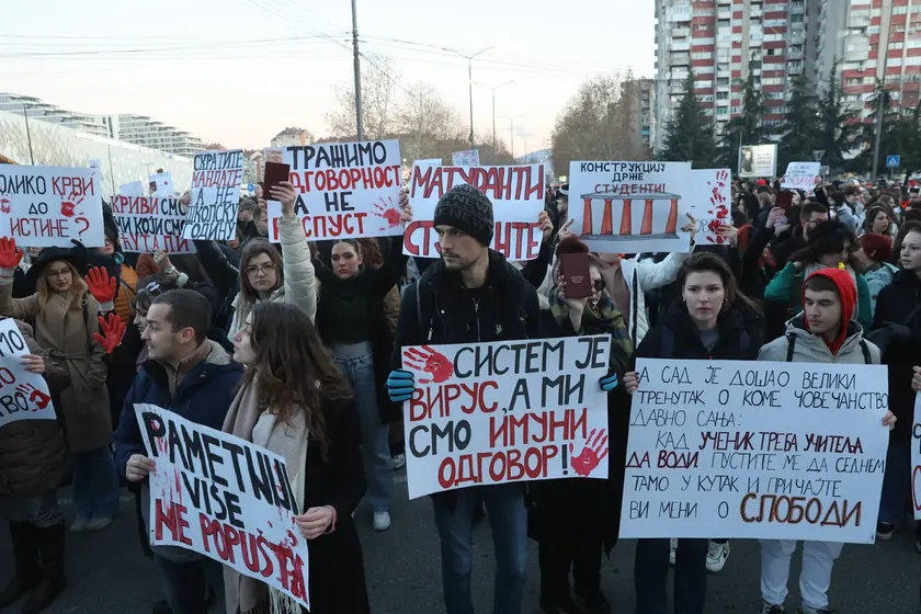 Sırbistan Bujanovac'ta öğrenci ve vatandaşlar geniş katılımlı protestoya hazırlanıyor