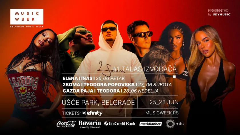 Sırbistan Belgrade Music Week 26 festivali Ušće'de büyük bir müzik şöleni sunacak
