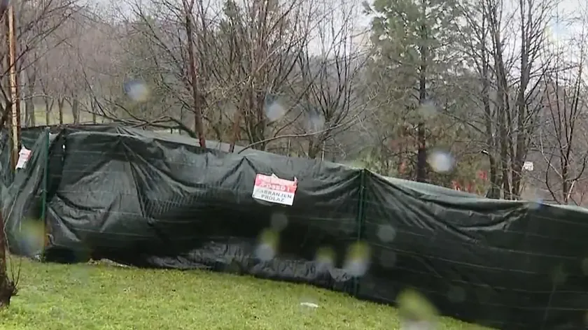 Sırbistan Belgrad Mirijevo'da ağaç kesimi ve parkın çitlenmesi vatandaşları endişelendirdi