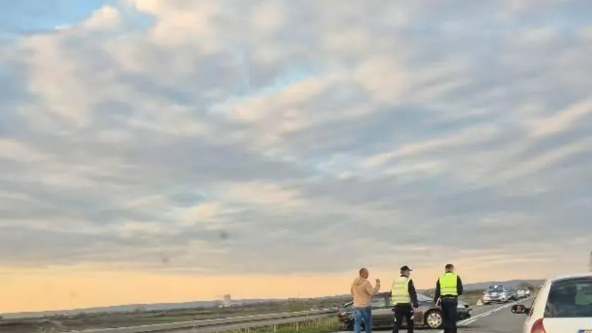 Sırbistan'ın Sremska Mitrovica yakınlarında meydana gelen kazada otomobil bankete çarptı