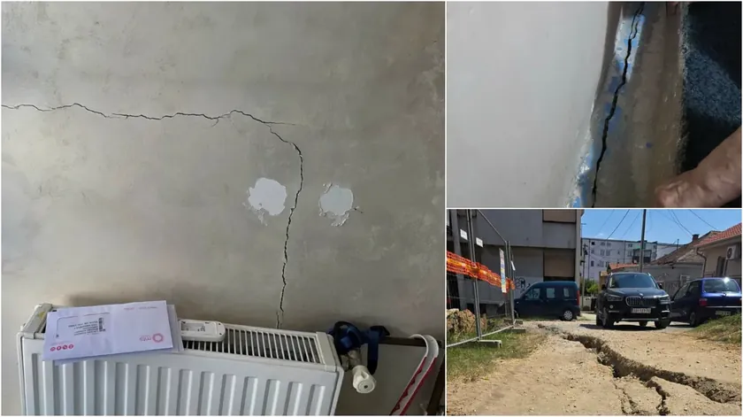 Sırpistan'da bir inşaat nedeniyle evleri hasar gören vatandaşlar yaşadıkları zorlukları dile getiriyor.