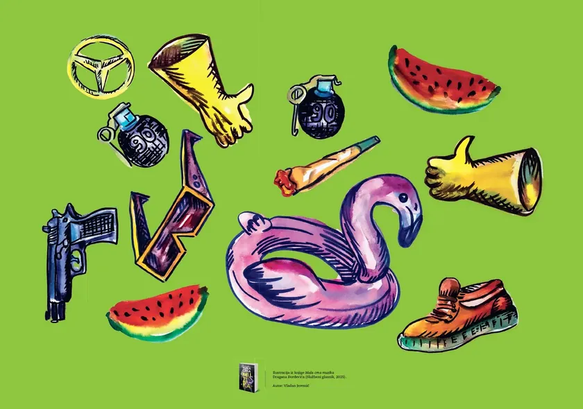 Sırbistanlı Sanatçı Vladan Jeremić'in "Mala Crna Muzika" Sergisi Belgrad'da Başladı