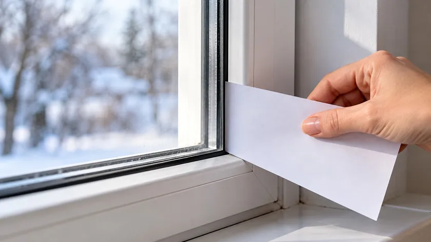 Soğuk havanın pencereden girmesini önlemek için basit kağıt testi